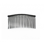 Pieptene din metal BT010FF Negru pentru decor par sau Voal de Mireasa - 19 pini